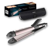 Cecotec Fer à lisser Bamba RitualCare 1000 Ceramic 2in1. Céramique avec revêtement en Kératine et huile d’Argan, 120 ºC à 220 ºC, Fil de 2 mètres