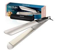 Cecotec Fer à Lisser Étroit avec Câble Lisse Keratin Essence Champagne. Fonction HeatMax, 130-230ºC, Revêtement Céramique avec Kératine et Huile d'Argan, Arrêt Automatique, Sac de Voyage