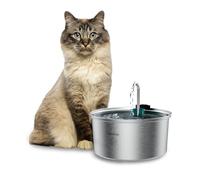 Cecotec Fontaine Automatique pour Chats Pumba 3200 Refresh INOX. Capacité de 3,2 L, Acier Inoxydable, Filtre Haute Performance, silencieuse, Design en Cascade, IPX4, Nettoyage Facile