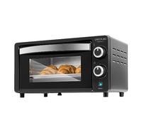 Cecotec Four de comptoir Bake&Toast 1090 Noir, 10 L, 1000 W, Minuteur 60 minutes, Température réglable jusqu'à 230ºC, plaque de cuisson, grille et une poignée avec des pinces.
