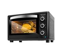Cecotec Four de comptoir Bake&Toast 3090 Noir Gyro, 30 L, 1500 W, 5 fonctions différentes, Comprend une broche rotative, Éclairage intérieur, Bac récupérateur de miettes.