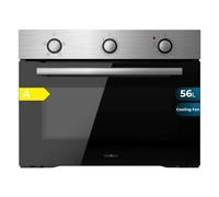 Cecotec Four Encastrable 45 cm Bolero Hexa C134500 Inox A. 2600W, Capacité de 56L, Faible Consommation, 4 Fonctions, Minuterie, Nettoyage à la Vapeur, Cuisson à la Vapeur