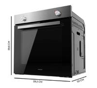 Cecotec Four encastrable Bolero Hexa C126000 Inox A. 2800 W, capacité de 77 L, 4 fonctions, Steam Assist, Steam EasyClean, Cooling F