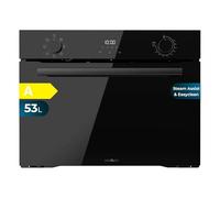 Cecotec Four Encastrable Bolero Hexa M224500 Glass Black A de 53 L. 2600W, 7 Fonctions avec Grill, Décongélation, Steam Assist, faible consommation, nettoyage facile, commande tactile