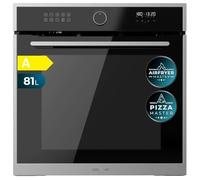Cecotec Four Encastrable Multifonction 60 cm Bolero Hexa AF316000 Edge A. 3400 W, Capacité de 81 L, 11 Fonctions avec Airfryer Master, Pizza Master, Steam Assist, Steam EasyClean, 3D Cooking, Defrost