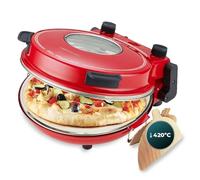 Cecotec four-gril électrique pour pizza Fun Pizza&Co Mamma Mía Vista, 1200 W, minuteur 15 minutes, température maximale de 420ºC en 3 minutes, fenêtre de visualisation, plaque de pierre.