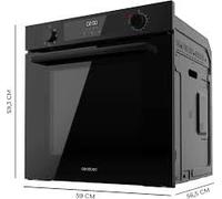 Cecotec Four Intégrable Bolero Hexa C126000 Dark Inox A 77 L. 2800W, 4 Fonctions, Mode Convection, Steam Base X2, Basse Consommation, Nettoyage Facile, 5 Positions