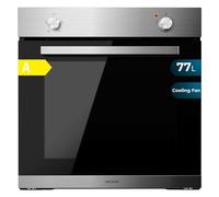 Cecotec Four Intégrable Conventionnel de 77L Bolero Hexa C126000B. 2800W, Basse Consommation, 4 Fonctions, Cuisson et Nettoyage à la Vapeur, Triple Vitrage, Éclairage Intérieur, Détails Inox