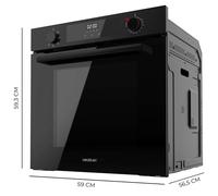Cecotec Four Multifonction 60cm Bolero Hexa M226000 Glass Black A. 2800W, 72L, 7 Fonctions, Mode Grill, Grill ventilé, Mode Convection, Defrost, Base vapeur X2, Steam EasyClean, Steam Assist