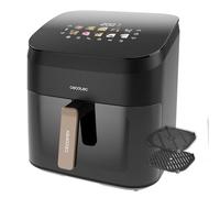 Cecotec Friteuse à Air 8,5L Double Gril et Fumoir Cecofry&Grill Smokin' 8500 Plus. 2200W, Dorure Parfaite et Saveur Gril, Température Réglable, 10 Menus, Pizza Maker, Fenêtre de Visualisation