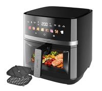 Cecotec Friteuse à Air 8L avec Double Grill Cecofry&Grill Duoheat 8000 Hot. 2200W, Dorure Parfaite et Saveur de Grill sur les Viandes, Température entre 80-200°C, 8 Menus et Fenêtre