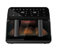 Cecotec Friteuse à Air sans Huile 9 L Cecofry Advance 9000 Window. 2200 W, Double Cuve 4,5L, Paroi Divisoria, Température Duale, Fenêtre de Visualisation, 8 Menus, Temp 60-200 ºC, Panneau Tactile