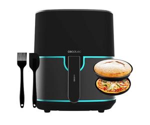 Cecotec Friteuse à Air sans Huile de 5,5 L Cecofry Fantastik Inox 5500 Pack. 1500W, Technologie PerfectCook, 9 Modes de Cuisson, Tactile, Réglable 80-200ºC, Cuisson jusqu'à 60 min, Pack d'Accessoires