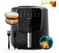 Cecotec Friteuse à air sans huile de 5,5 L Cecofry Rain Pack. Air Fryer avec Accessoires. 1550 W, Spray d'Huile Intégré, Pulvérisation Automatique et Manuelle, Contrôle Tactile, Autonettoyage.