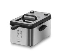 Cecotec Friteuse Électrique CleanFry 3000 Full Inox. 3L, Jusqu’à 190 ºC, Minuterie 30min, Cuve Émaillée qui convient au Lave-vaisselle, Filtre OilCleaner, 2400W.