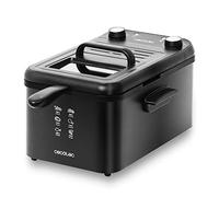 Cecotec Friteuse Électrique CleanFry Infinity 3000 Black. 3 L, Jusqu’à 190 ºC, Minuterie, Cuve Émaillée qui convient pour un nettoyage dans le Lave-vaisselle, Filtre OilCleaner, 2400 W.