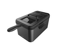 Cecotec Friteuse numérique Cleanfry Luxury 3000 Black. Design élégant en acier inoxydable et laquée noir avec 3,2 L de capacité et 5 programmes préétablis. (3,2 L, Dark)