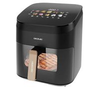 Cecotec Friteuse sans Huile avec Grill 6.5L Cecofry&Grill Smokin' 6500 Plus. 2200 W, Frit, Grille et Planche, Température Réglable 40-200ºC, Fumoir Intégré, Double Grill, 10 Menus, Fenêtre Frontale
