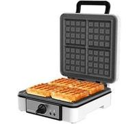 Cecotec Moule électrique Fun Gofrestone 4Inox 1200 W en acier inoxydable, 4 gaufres à la fois, revêtement antiadhésif Rockstone, température réglable