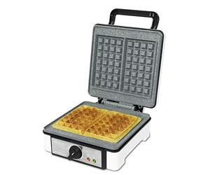 Cecotec Gaufrier Fun Gofrestone Double. Revêtement Antiadhérent RockStone, Thermostat Réglable , Gaufres Grand Format , 1200 W.