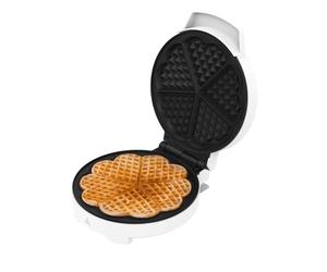 Cecotec Gaufriers Fun Gofrestone Round. Gaufrier avec finitions en acier inoxydable et 1000 W de puissance, idéal pour cuire un grand gaufre ou 5 gaufres en forme de cœur.
