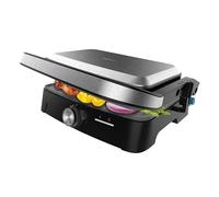 Cecotec Gril Électrique avec Grill Rock'nGrill 1500 Full Open. 1500W, Ouverture 180º, RockStone Antiadhérent, Plaque Flottante, Bac Récupérateur de Graisse, Rangement Vertical, 281x173 mm