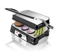 Cecotec Gril électrique Rock'n Grill 1500 Take&Clean. Revêtement RockStone, amovible et lavable au lave-vaisselle, ouverture à 180° et plaque supérieure flottante, 1500 W, acier inoxydable