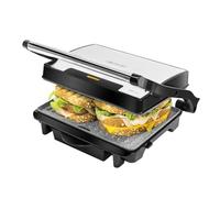 Cecotec Grill électrique 750 Full Open .Revêtement en pierre RockStone, antiadhésif maximum et meilleur nettoyage, ouverture à 180 ° C, poignée froide (1500 W)