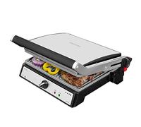 Cecotec Barbecue électrique Rock'nGrill 2400 UltraRapid 2400W, revêtement RockStone, plaque 180°