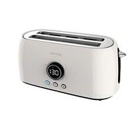Cecotec Grille-pain numérique ClassicToast 15000 Beige ExtraDouble. 1500 W, 2 fentes très longues et larges, 3 fonctions préconfigurées
