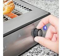 Cecotec Grille-pain plat horizontal Easy Toast Inox Turbo 3 niveaux de chauffage 25 66 Efficace Temps de pause petit-déjeuner