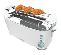 Cecotec Grille-pain Toast&Taste Extra Double W, 1350 W de puissance, Double fente longue pour 2 tartines, Arrêt et Popup automatiques, Acier inoxydable, Bac à miettes, Auto-centrage