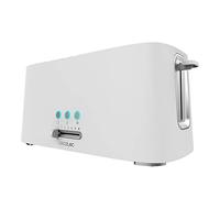 Cecotec Grille-pain Toast&Taste 9000 Double White en plastique avec 2 fentes courtes extra-larges. Design en blanc (Double fente longue)