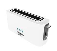 Cecotec Grille-pain Toast&Taste 9000 Double White en plastique avec 2 fentes courtes extra-larges. Design en blanc (Longue fente)