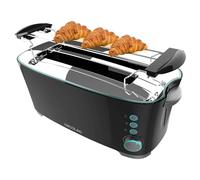 Cecotec Grille-pain Toast&Taste Extra Double B, 1350 W de puissance, Double fente longue pour 2 tartines, Arrêt et Popup automatiques, Acier inoxydable, Varillas Superiores
