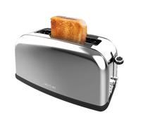 Cecotec Grille-pain Vertical 1 Fente Longue Toastin' time 850 Inox Long Lite. 850 W, 2 Tranches de Pain, Fente Large de 3,8 cm, Support pour Petits Pains et Bac à Miettes, Acier Inoxydable