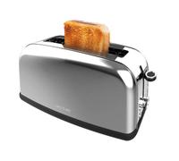 Cecotec Grille-pain Vertical 1 Fente Longue Toastin' time 850 Inox Long Lite. 850 W, 2 Tranches de Pain, Fente Large de 3,8 cm, Support pour Petits Pains et Bac à Miettes, Acier Inoxydable
