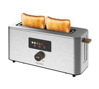 Cecotec Grille-Pain Vertical 1 Fente Longue Touch&Toast Extra. 1000 W, 24 Tranches de Pain, Fente Extra-Large de 3,5 cm, Écran Tactile et Bouton Numérique, Finitions en Acier Inoxydable.
