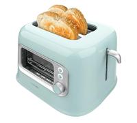 Cecotec Grille-pain vertical 2 fentes larges RetroVision Blue. 700 W en 5 niveaux, 2 tranches de pain, fenêtre de contrôle, design rétro, couvercle anti-poussière, arrêt et pop up automatique