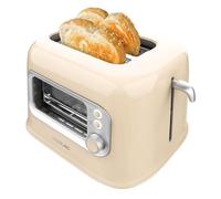 Cecotec Grille-pain vertical RetroVision – 700W, 2 fentes extra larges, contrôle du brunissage, Beige
