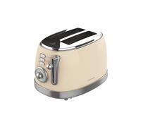 Cecotec Grille-pain vertical Toast&Taste 1000 Retro Double Beige