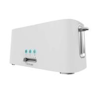 Cecotec Grille-pain Toast&Taste 9000 Double White en plastique avec 2 fentes courtes extra-larges. Design en blanc (Double fente longue)