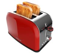 Cecotec Grille-pain vertical Toastin' time 850 Red Lite – 850 W, 2 tartines, fente large, acier inox