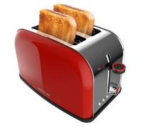Cecotec Grille-pain vertical Toastin' time 850 Red Lite, 850 W, Capacité pour 2 tartines, Fente large, Acier inox