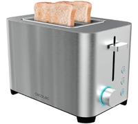Cecotec Grille-pain YummyToast - Avec une longue fente, surfaces en acier inoxydable, 5 niveaux de puissance, 2 fonctions préconfigurées, tiroir ramasse-miettes (850 W)