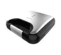 Cecotec Grille-sandwich Rock'nToast Classic +. 800 W, 2 Sandwiches avec Finitions en Acier Inoxydable, Plaques Triangulaires avec Revêtement Antiadhésif, Sans PFOA, Poignée à Toucher Froid