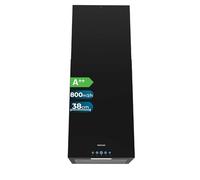 Cecotec Hotte Aspirante 38cm îlot Carré Bolero Flux Ict 388000 Black A++. Finition Noire, Aspiration 800M3/H, Moteur 210W, Commande Electronique, Lumière, Filtre à Charbon