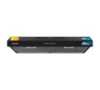 Cecotec Hotte Aspirante 60cm Wide Bolero Flux CM 602200 Black B. Suction Power 220m3/h, 70W Motor, Low Consumption, Mechanical Control, 3 Power Levels, Black Finish