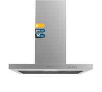 Cecotec Hotte aspirante 70cm Bolero Flux TM 703500 Inox A. Puissance d'aspiration 350m3/h, moteur 70W, commande mécanique, 3 niveaux de puissance, lumière et filtre à charbon