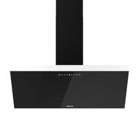 Cecotec Hotte Aspirante 90cm Bolero Flux DT 906500 Glass Black A. 165W sur 3 Niveaux, Finition en Verre Noir, Aspiration 650m3/h, Touch Control, Booster, Light, Carbon Filter
